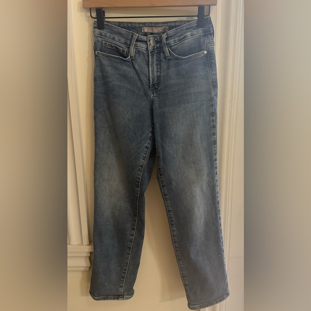 Athleta woman’s Relaxed Denim Jeans - Light Blue